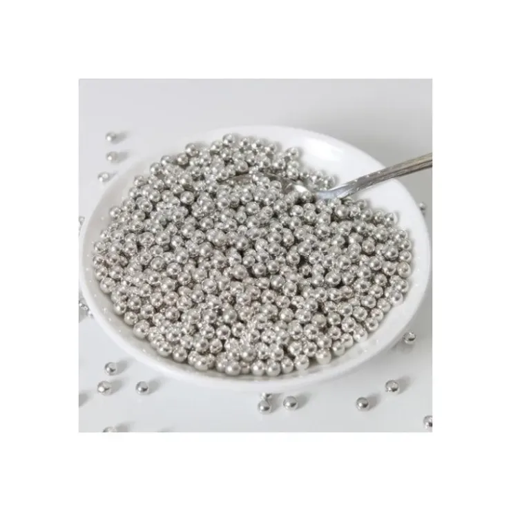 FUNCAKES Perles de Sucre Argent Métallique 80g New