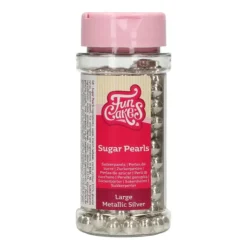 FUNCAKES Perles de sucre 8mm Argenté 80g Best