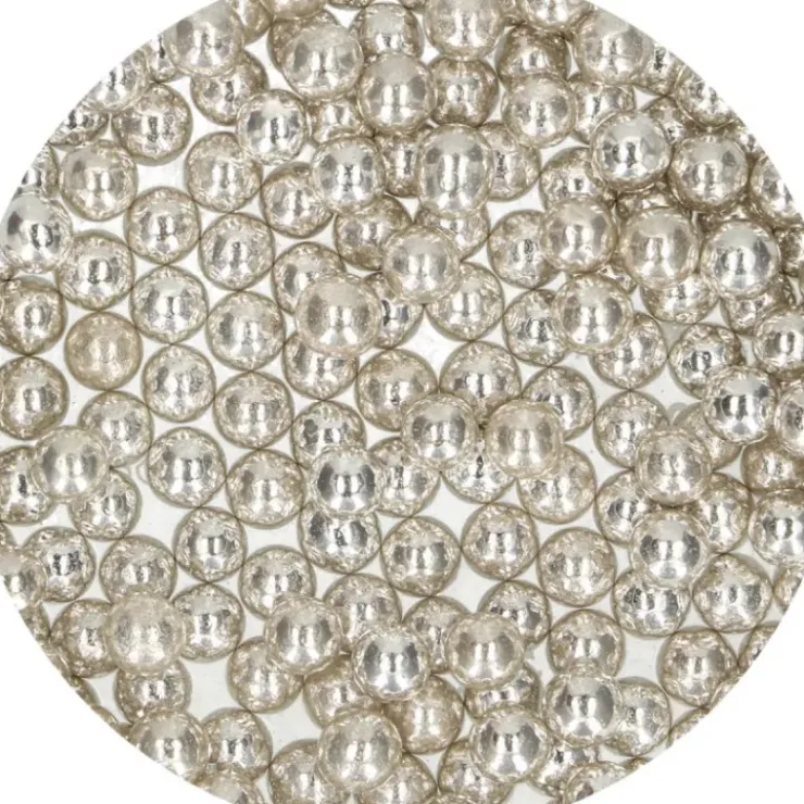 FUNCAKES Perles de sucre 8mm Argenté 80g Best