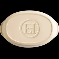 EMILE HENRY Petit Plat à Four Ovale en Céramique 27,5 x 17,5 cm Argile Best