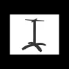 LYROSE Pied de Table Base 4 Branches en Métal Noir Athena