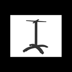 LYROSE Pied de Table Base 4 Branches en Métal Noir Athena