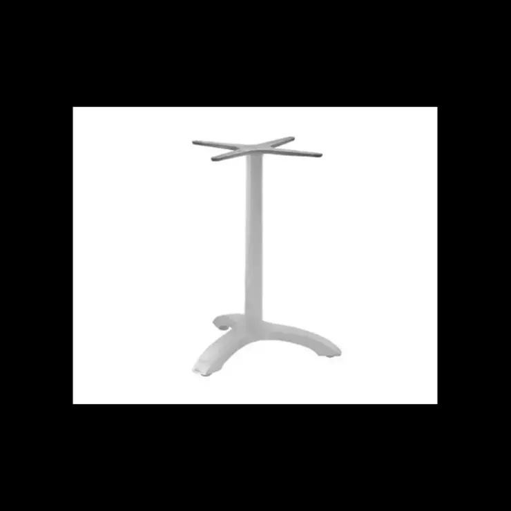 LYROSE Pied de Table Base 3 Branches en Métal Gris Aluminium Athena Best