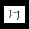 LYROSE Pied de Table Double en Métal Noir Athena Hot
