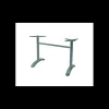LYROSE Pied de Table Double en Métal Gris Aluminium Athena Outlet