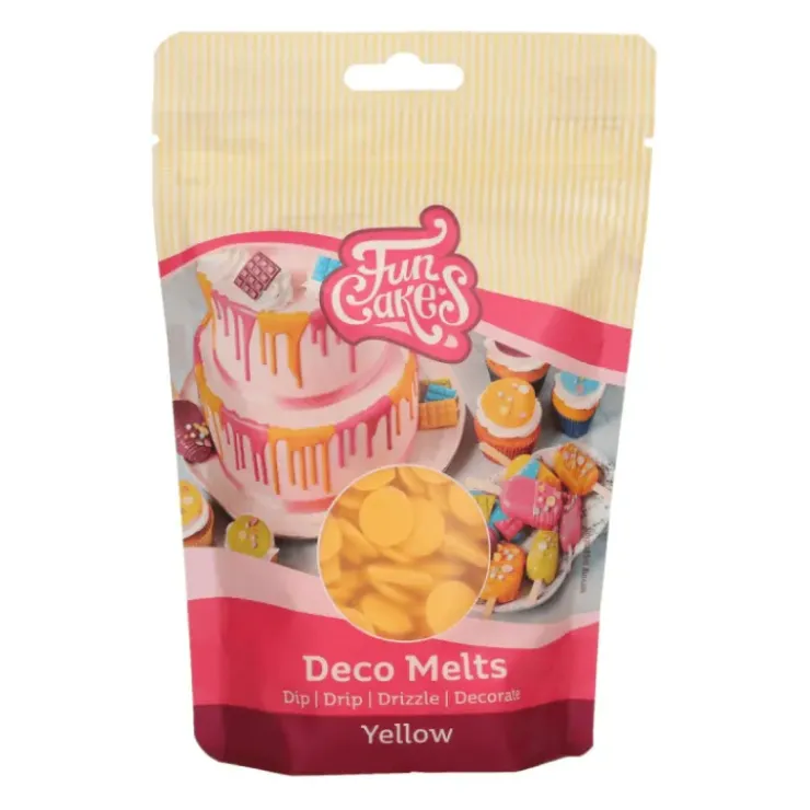 FUNCAKES Pistoles Deco Melts Jaune 250 g Outlet