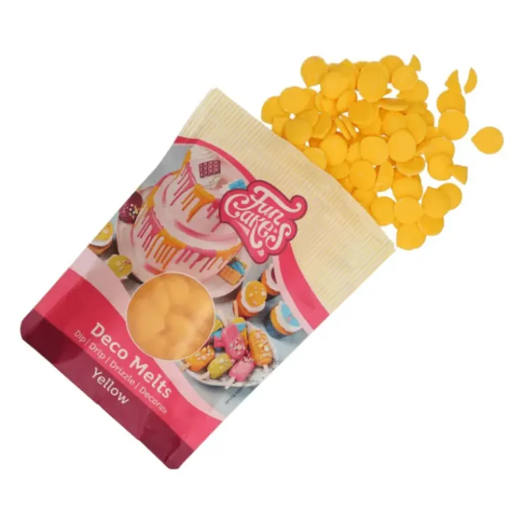 FUNCAKES Pistoles Deco Melts Jaune 250 g Outlet