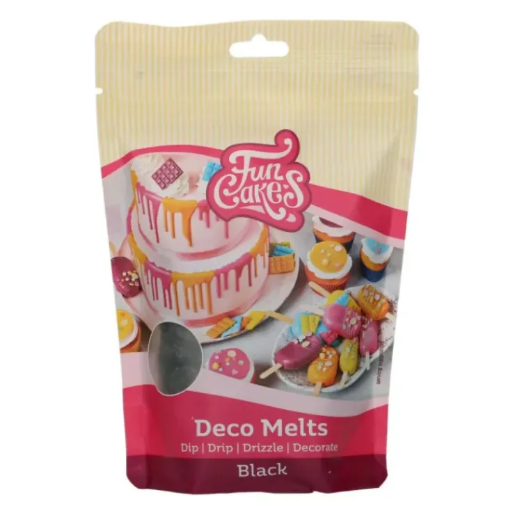FUNCAKES Pistoles Deco Melts Noir 250g New