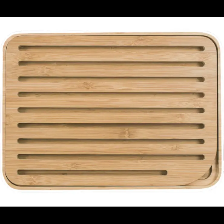 PEBBLY Planche à Pain Bambou 35 x 25 cm Blanc Sale