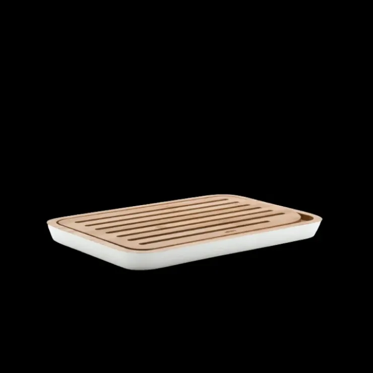PEBBLY Planche à Pain Crème en Bambou 27 x 17 cm Online