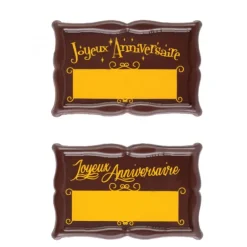 FLORENSUC Plaque Chocolat Joyeux Anniversaire à Graver x18 Discount