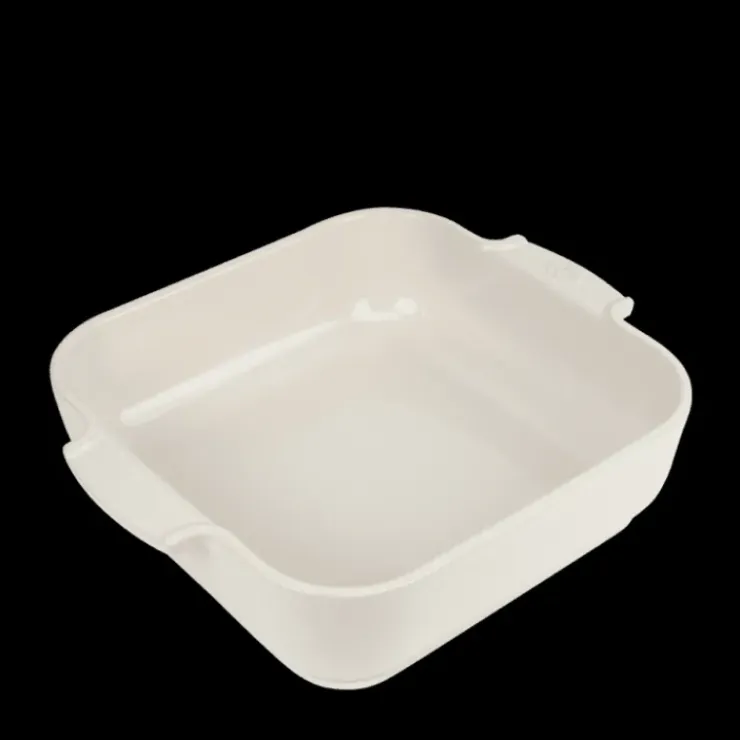 PEUGEOT Plat à Four Carré en Céramique Appolia 28 cm Ecru Outlet