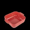 PEUGEOT Plat à Four Carré en Céramique Appolia 18 cm Rouge