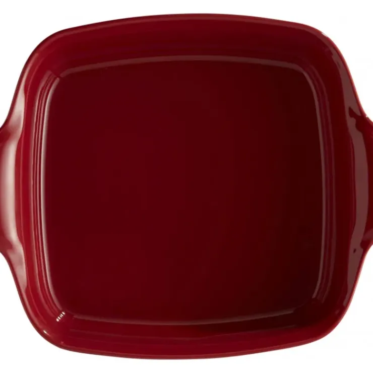 EMILE HENRY Plat à Four Carré en Céramique 28 x 24 cm Grand Cru Best