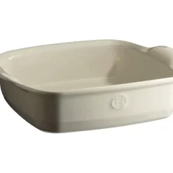 EMILE HENRY Plat à Four Carré en Céramique 28 x 24 cm Argile New