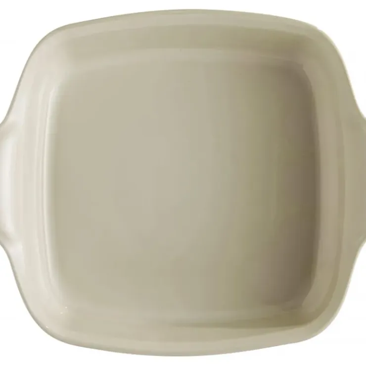 EMILE HENRY Plat à Four Carré en Céramique 28 x 24 cm Argile New