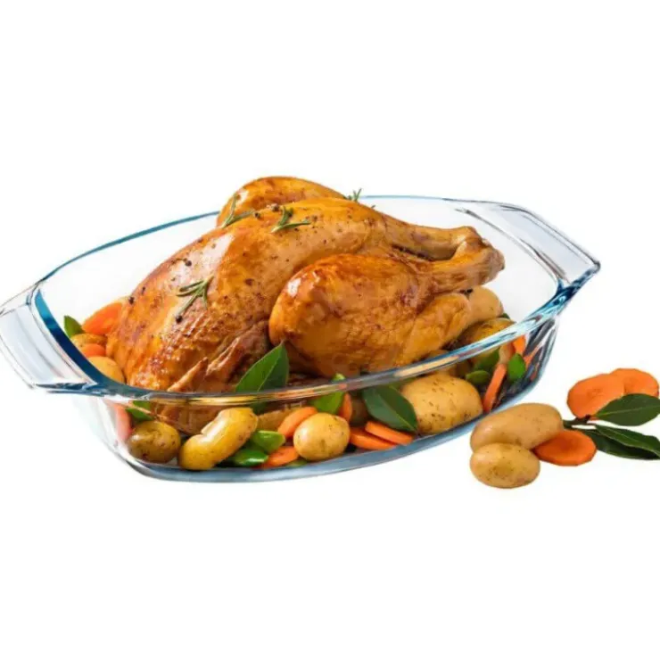 PYREX Plat à Four en Verre Ovale 40 x 28 cm 4 L Irrésistible Sale