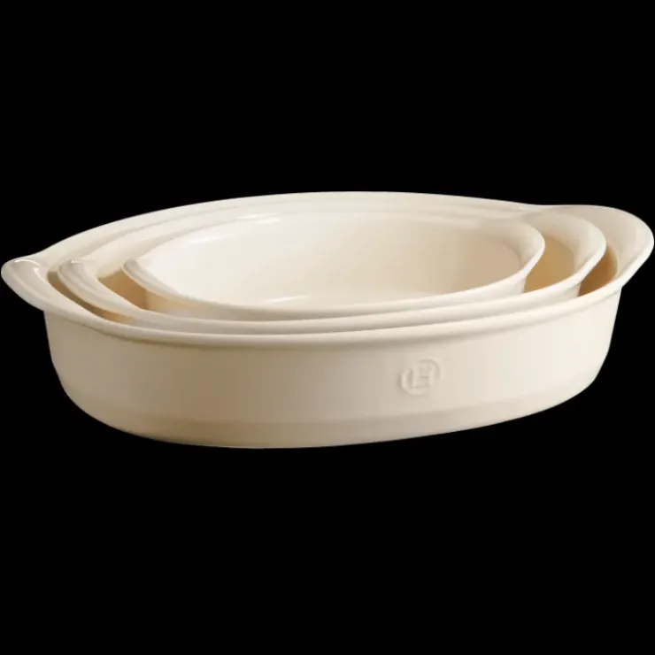 EMILE HENRY Plat à Four Ovale en Céramique 36,5 x 22,5 cm Argile Outlet