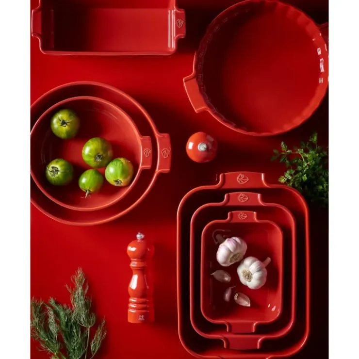 PEUGEOT Plat à Four Rectangulaire en Céramique Appolia 40 cm Rouge Online