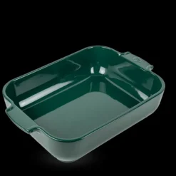 PEUGEOT Plat à Four Rectangulaire en Céramique Appolia 32 cm Vert Forêt Hot