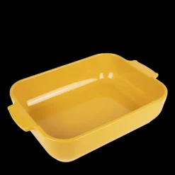 PEUGEOT Plat à Four Rectangulaire en Céramique Appolia 32 cm Jaune Safran Hot