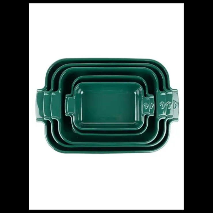 PEUGEOT Plat à Four Rectangulaire en Céramique Appolia 22 cm Vert Forêt Hot