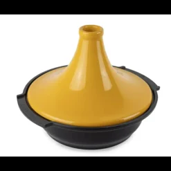 PEUGEOT Plat à Tajine en Aluminium Revêtement Céramique 30 cm Jaune Safran