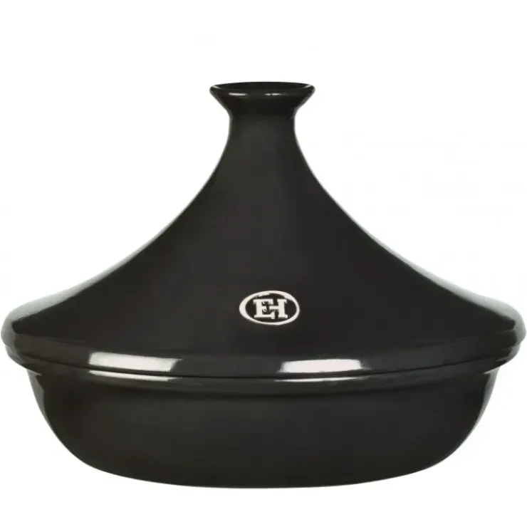 EMILE HENRY Plat à Tajine en céramique Fusain (Noir) 32 cm Sale