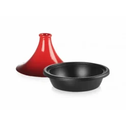 LE CREUSET Plat à Tajine en Fonte 27 cm Cerise Best