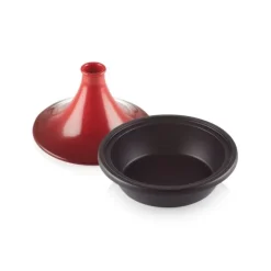 LE CREUSET Plat à Tajine en Fonte 31 cm Cerise Discount