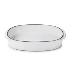 REVOL Plat Oblong Blanc Cumulus 34 x 25 cm Caractère Culinaire Sale