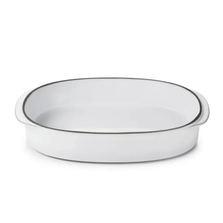 REVOL Plat Oblong Blanc Cumulus 34 x 25 cm Caractère Culinaire Sale