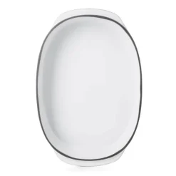 REVOL Plat Oblong Blanc Cumulus 34 x 25 cm Caractère Culinaire Sale