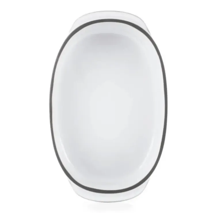 REVOL Plat Oblong Blanc Cumulus 19 x 13 cm Caractère Culinaire Sale