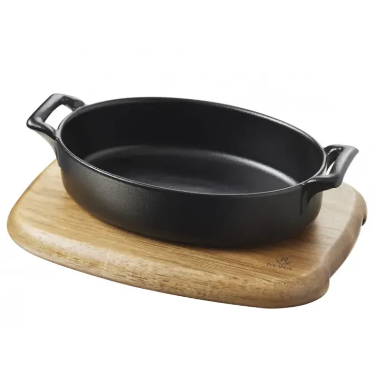 REVOL Plat Ovale Noir 18x12 cm Belle Cuisine Discount