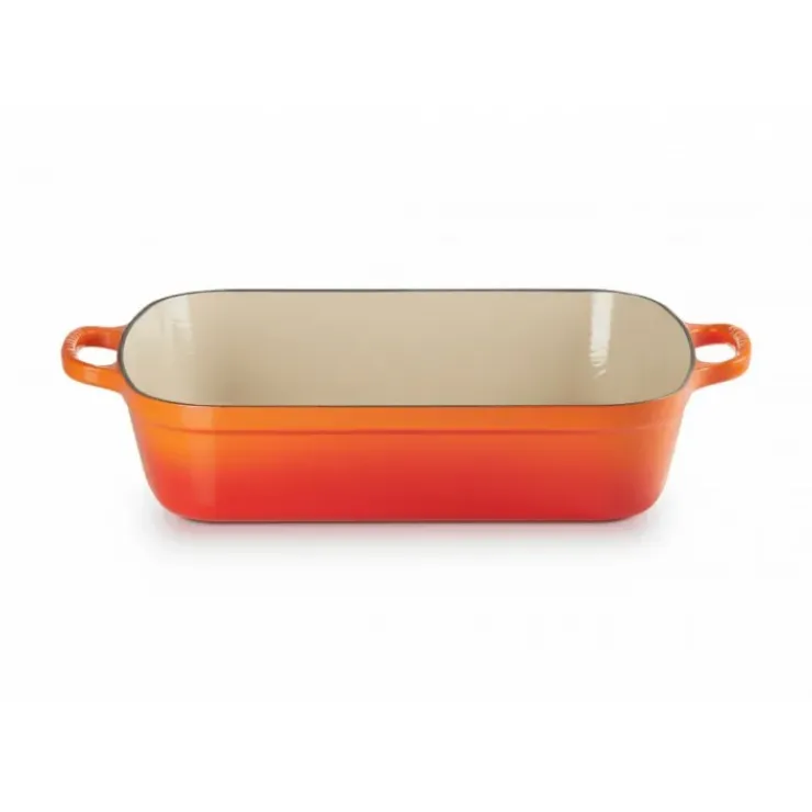 LE CREUSET Plat Rectangulaire en Fonte 37 cm Volcanique Hot