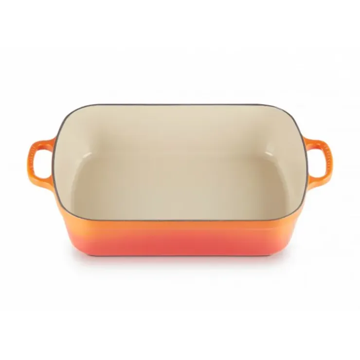 LE CREUSET Plat Rectangulaire en Fonte 37 cm Volcanique Hot