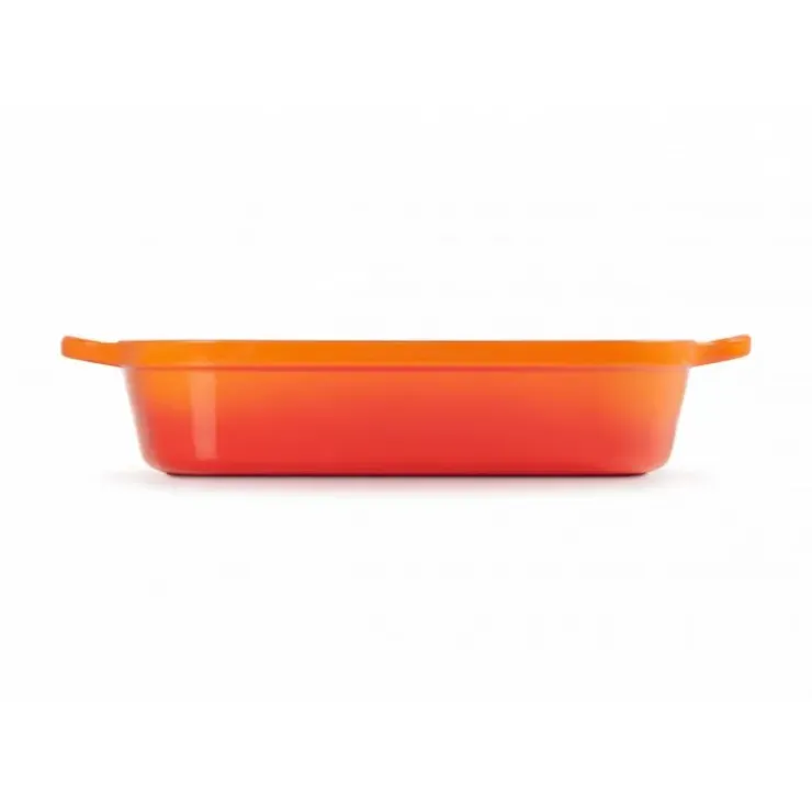 LE CREUSET Plat Rectangulaire en Fonte 37 cm Volcanique Hot