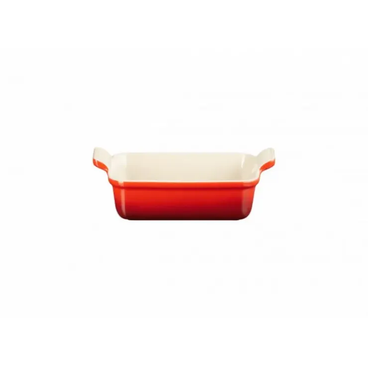 LE CREUSET Plat Rectangulaire Héritage en Céramique 19 cm Cerise Tradition Best