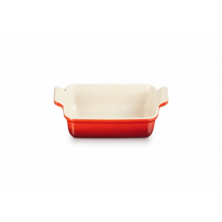 LE CREUSET Plat Rectangulaire Héritage en Céramique 19 cm Cerise Tradition Best