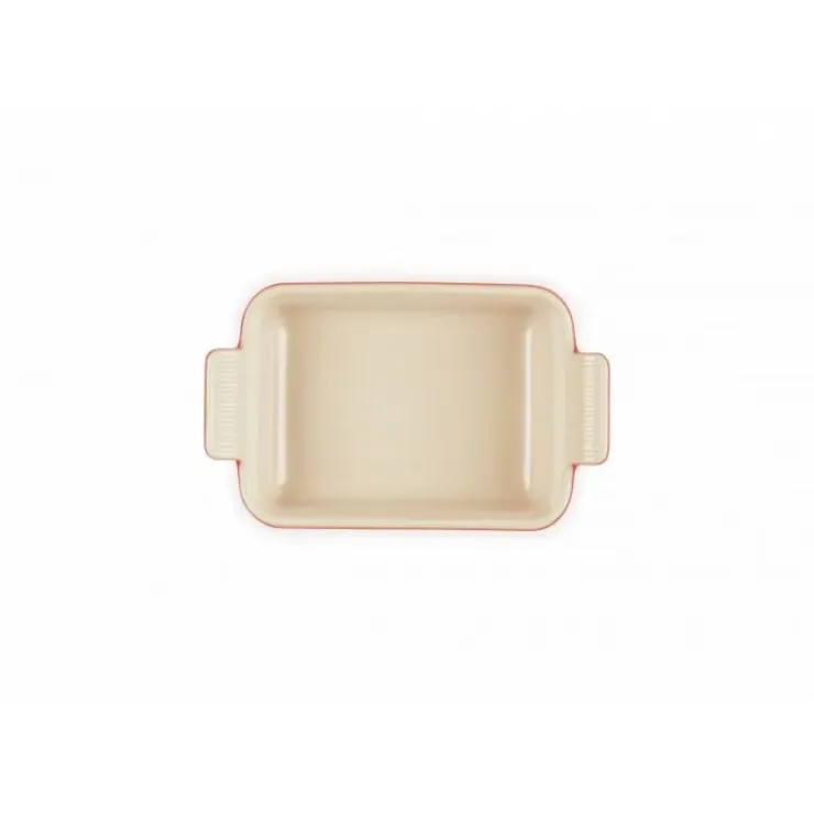 LE CREUSET Plat Rectangulaire Héritage en Céramique 19 cm Cerise Tradition Best