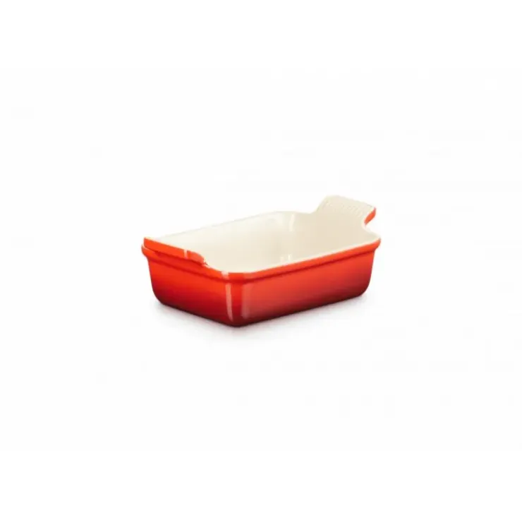 LE CREUSET Plat Rectangulaire Héritage en Céramique 19 cm Cerise Tradition Best