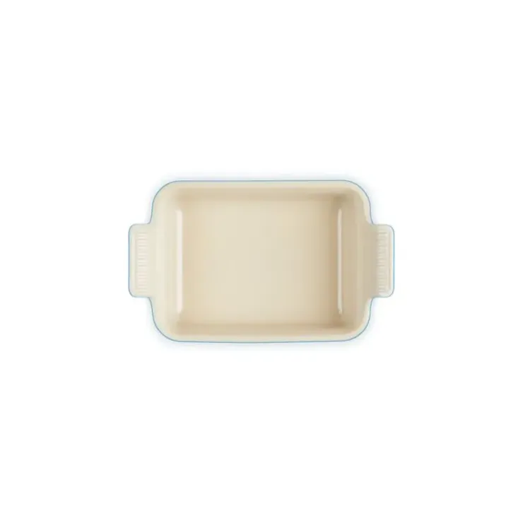 LE CREUSET Plat Rectangulaire Héritage en Céramique 19 cm Azur Tradition Clearance