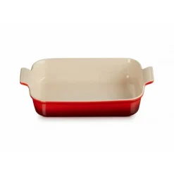 LE CREUSET Plat Rectangulaire Héritage en Céramique 32 cm Cerise Tradition Clearance