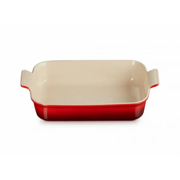 LE CREUSET Plat Rectangulaire Héritage en Céramique 32 cm Cerise Tradition Clearance
