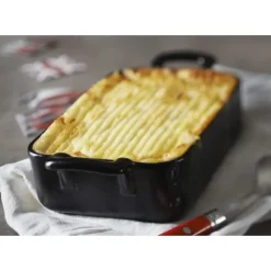 REVOL Plat Rectangulaire Noir 19x13 cm Belle Cuisine Discount