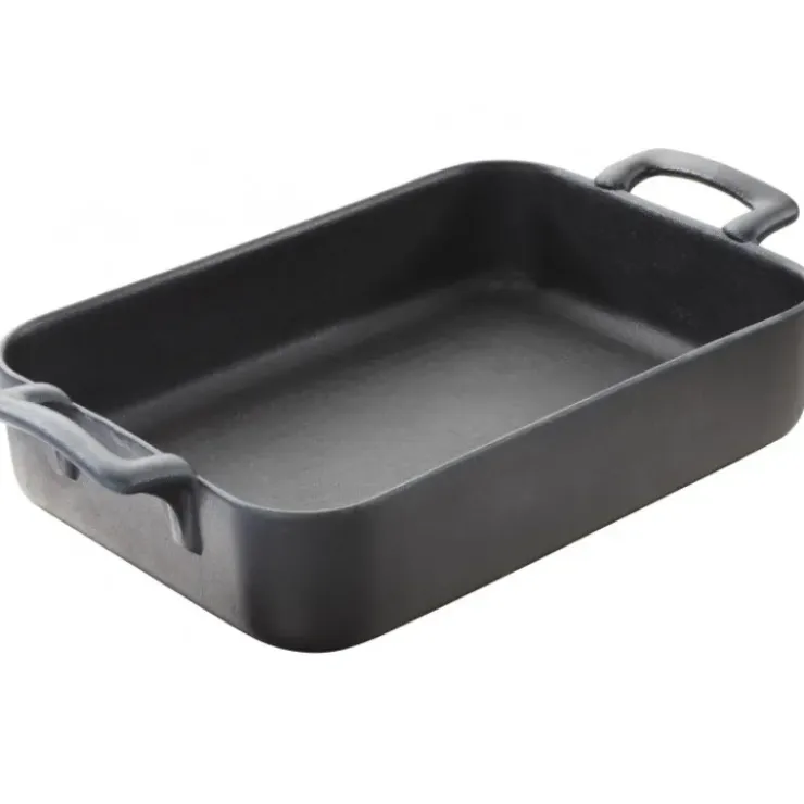 REVOL Plat Rectangulaire Noir 34x25 cm Belle Cuisine Discount
