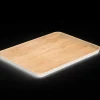 PEBBLY Plateau de Service en Bambou Crème 40 x 30 cm