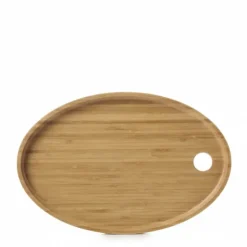 REVOL Plateau pour Assiette Ovale Bambou 36,5 x 25 cm Basalt New