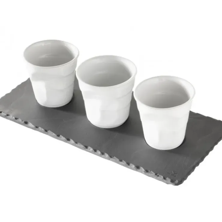 REVOL Plateau Rectangulaire 3 encoches Ardoise 25 x 12 cm Basalt Best